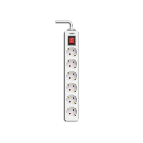 Camelion CMS-116 ұзартқышы, ақ, 6 розетка, 5 м