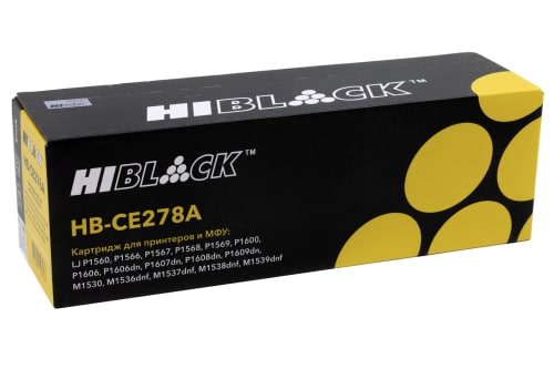 Картридж HP CE278A Hi-Black для HP LJ Pro P1566/P1606dn/M1536dnf, 2,1K