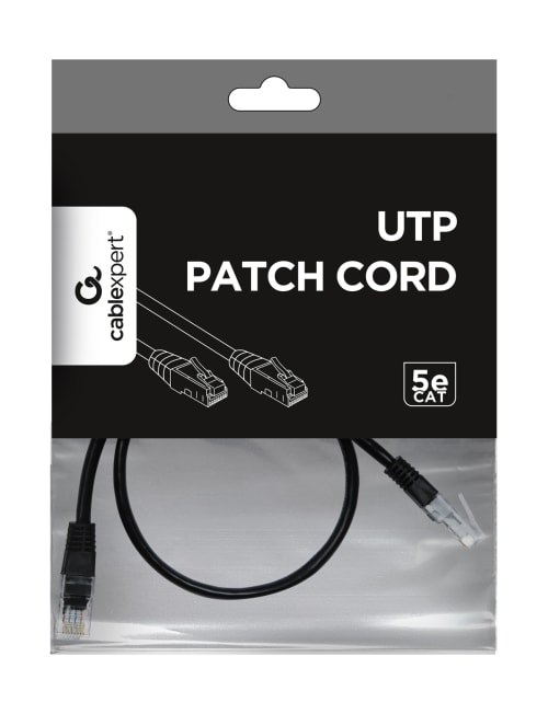 Cablexpert PP12-0.5M/BK UTP Cat 5e патч-корды, 0,5 м, қара