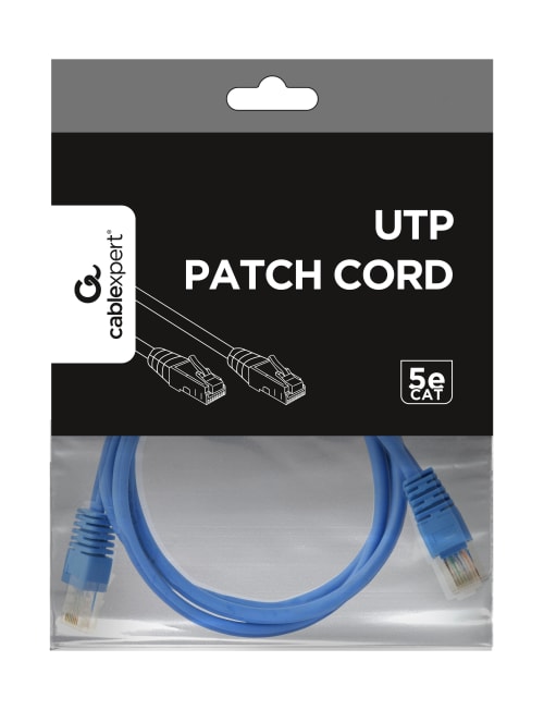 Патч-корд Cablexpert PP12-1M/B UTP Cat.5e, 1 м, синий