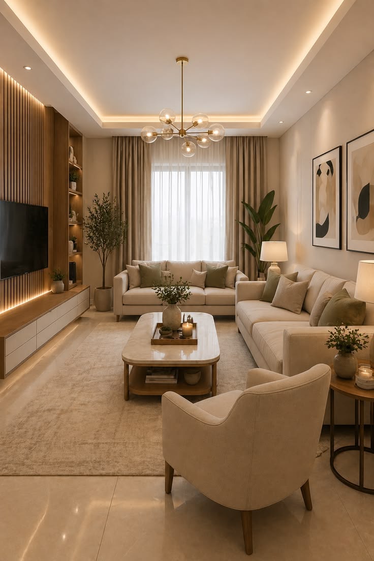 Contemporary style living room