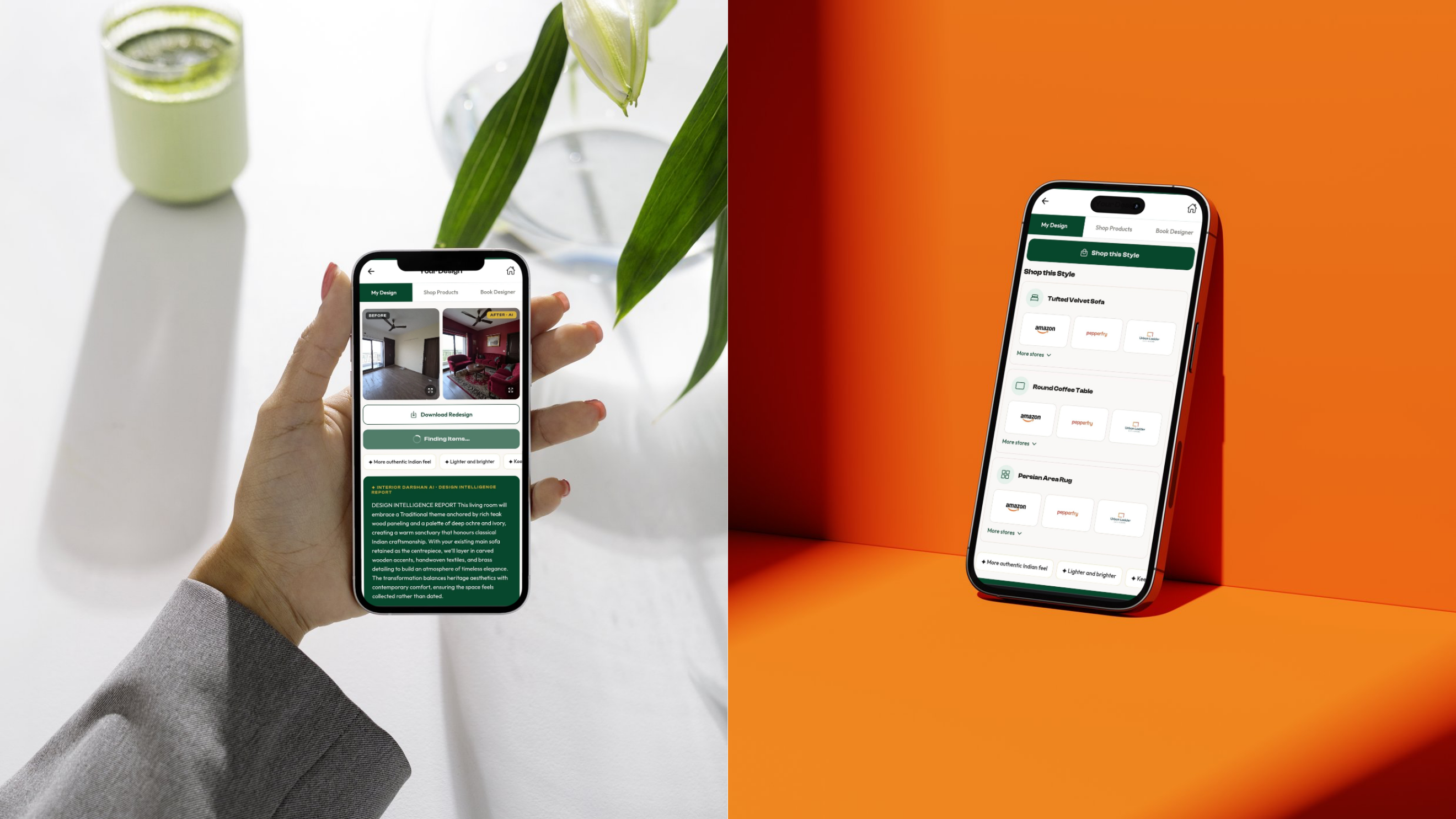 Redesign result with shop the style