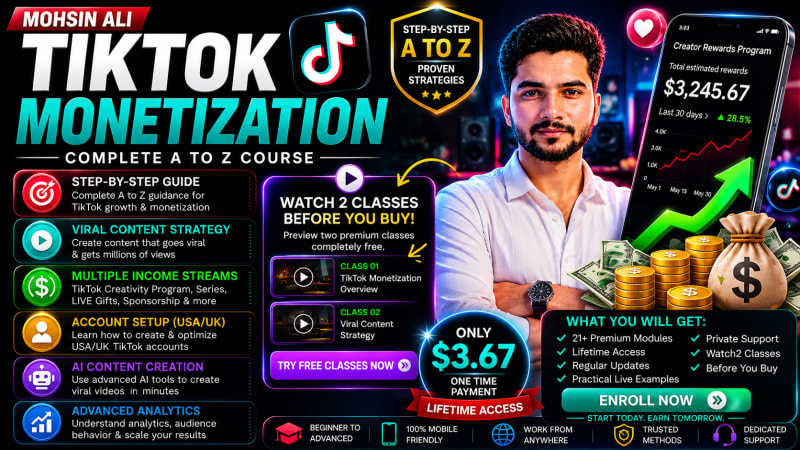 TikTok Monetization Masterclass (Advanced Level) — By Mohsin Ali