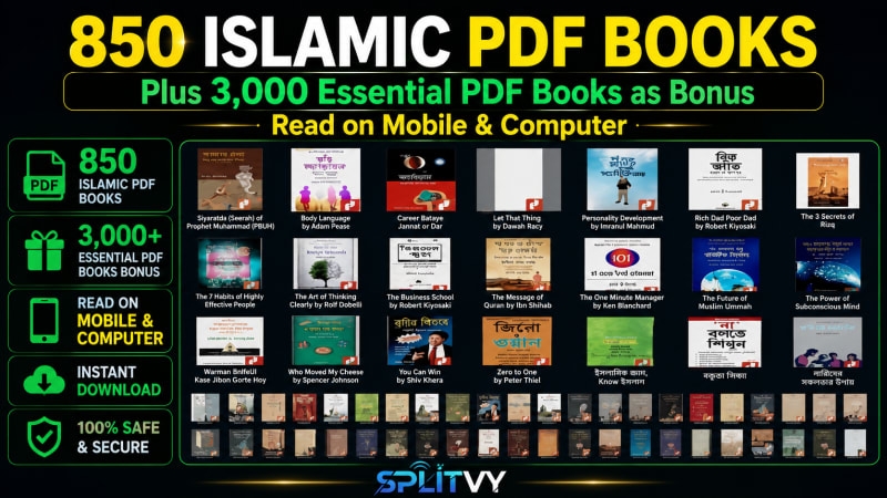 Islamic books + 3,000 essential PDF books for only $0.83 USD (approx.)