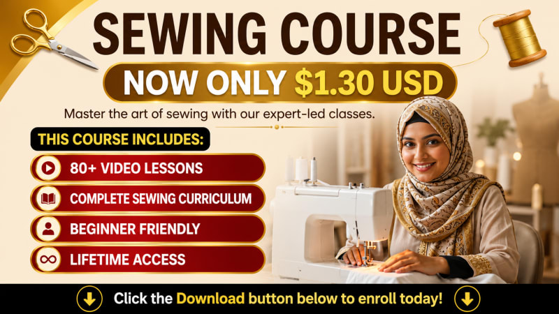 Learn sewing from basic to advanced at home