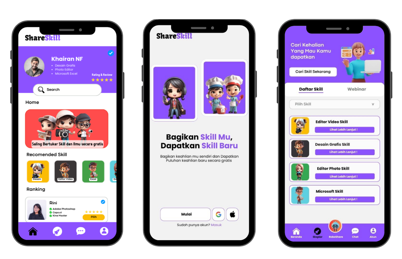 ShareSkill App - UI Design