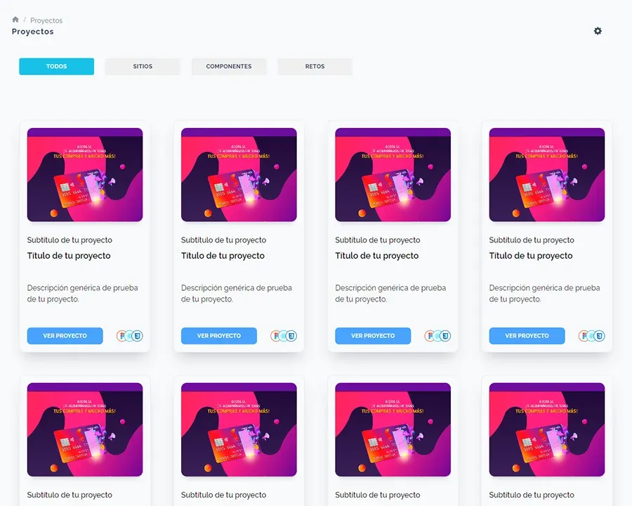 Vista adicional del proyecto Dashboard Portfolio mostrando interfaz completa