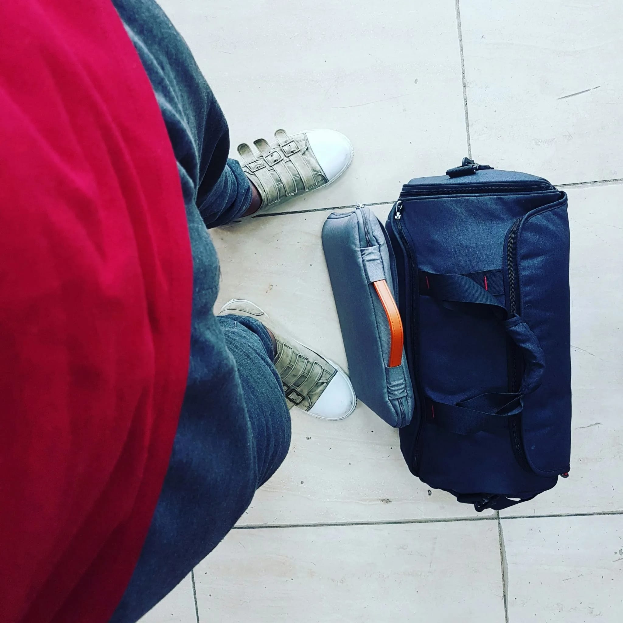 Family packing efficiently for travel