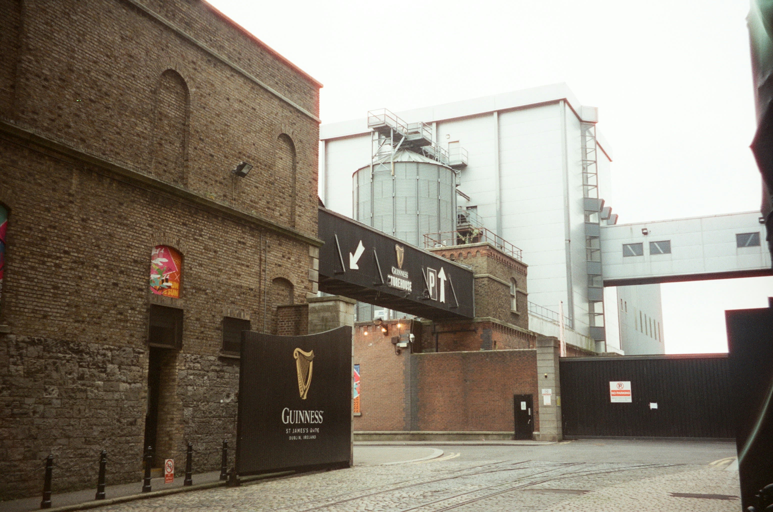 The exterior of the Guinness Storehouse brewery complex in Dublin