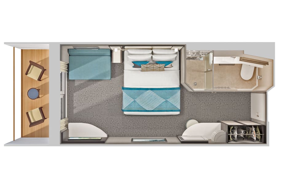 Balcony Stateroom floor plan