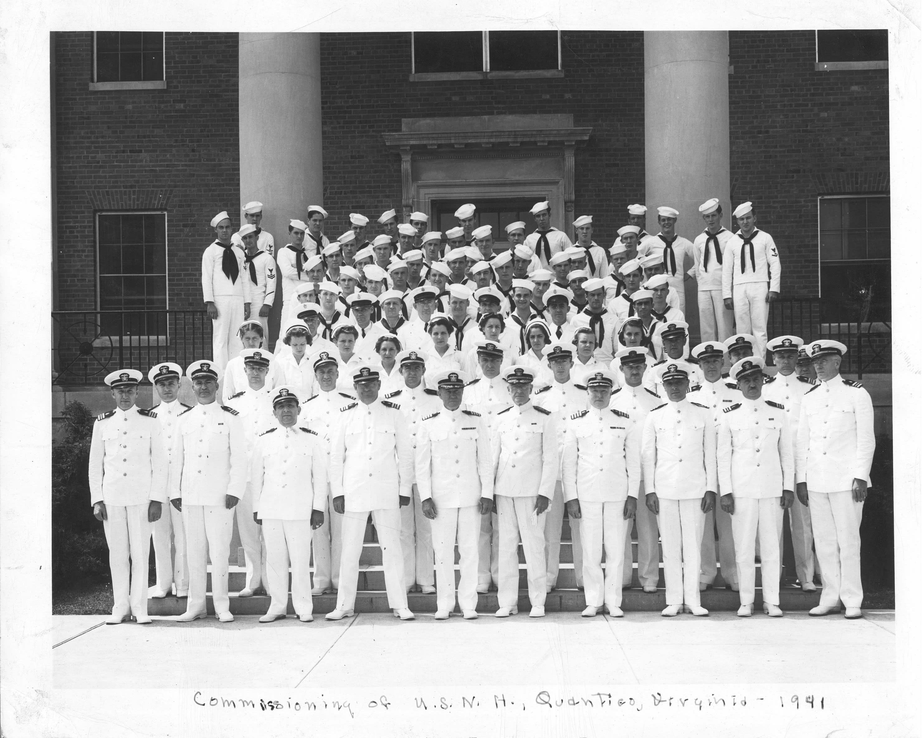 Naval commissioning group photograph
