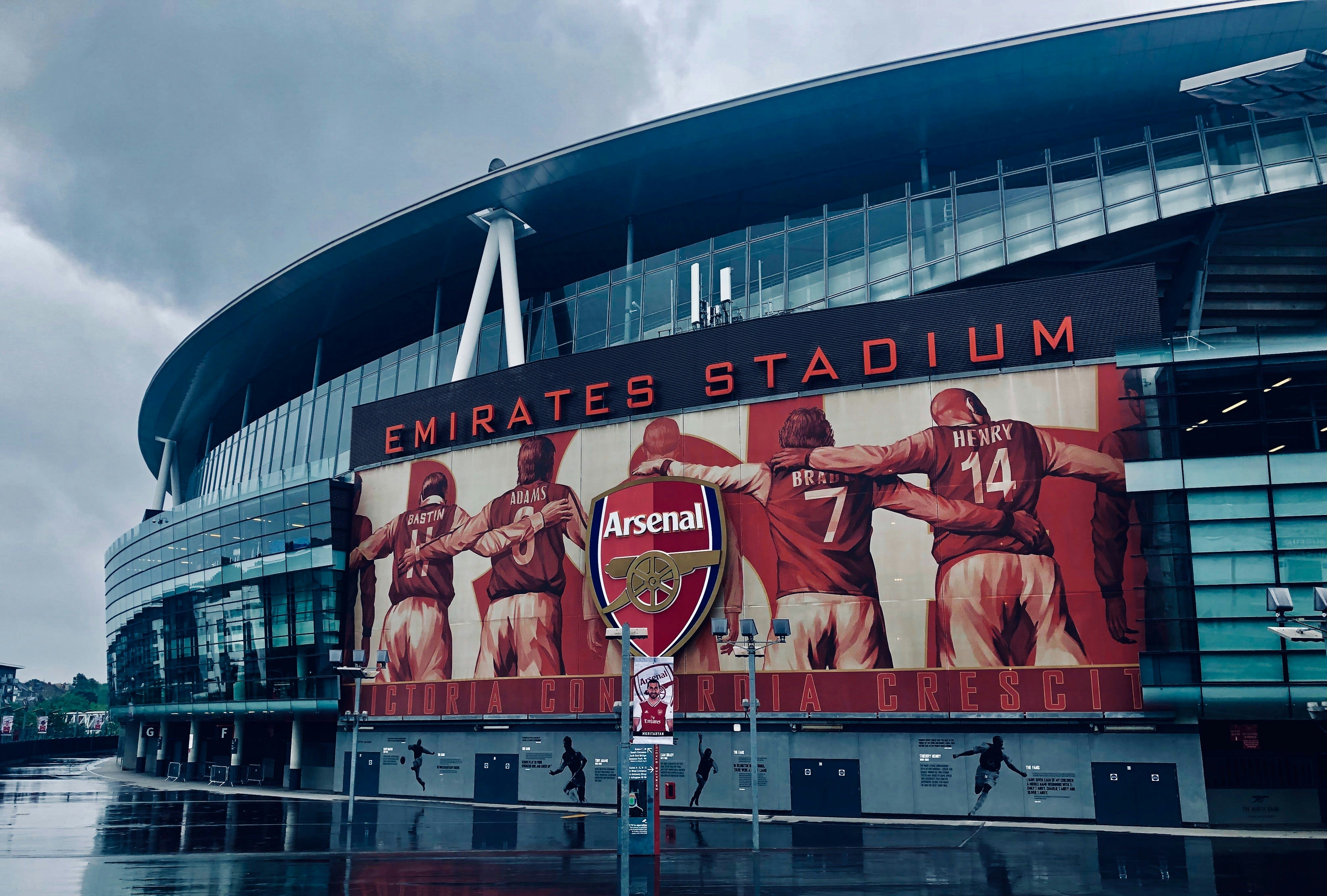 Families visiting the Emirates Stadium in London