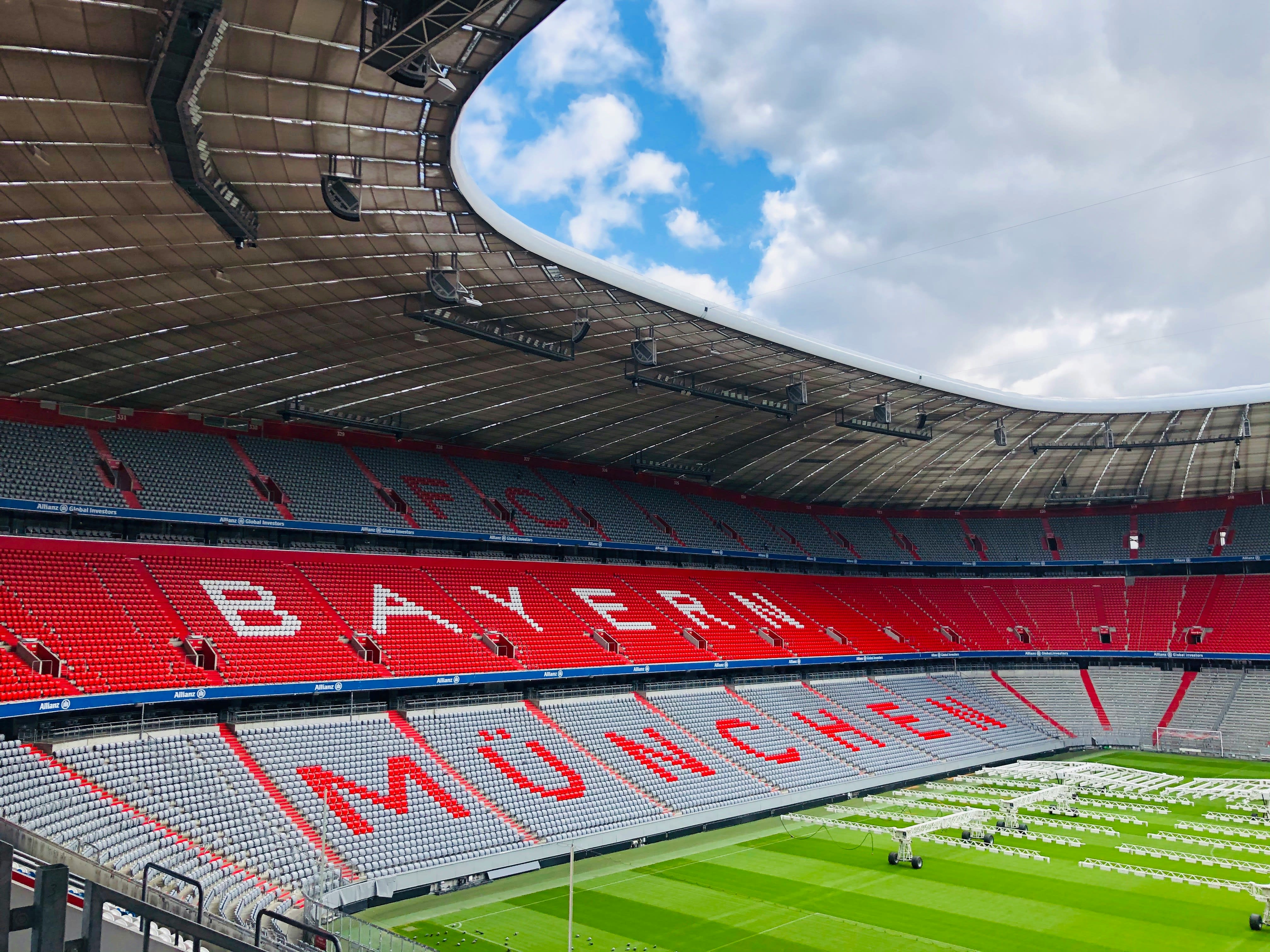 Interior of the Allianz Arena, home of Bayern Munich