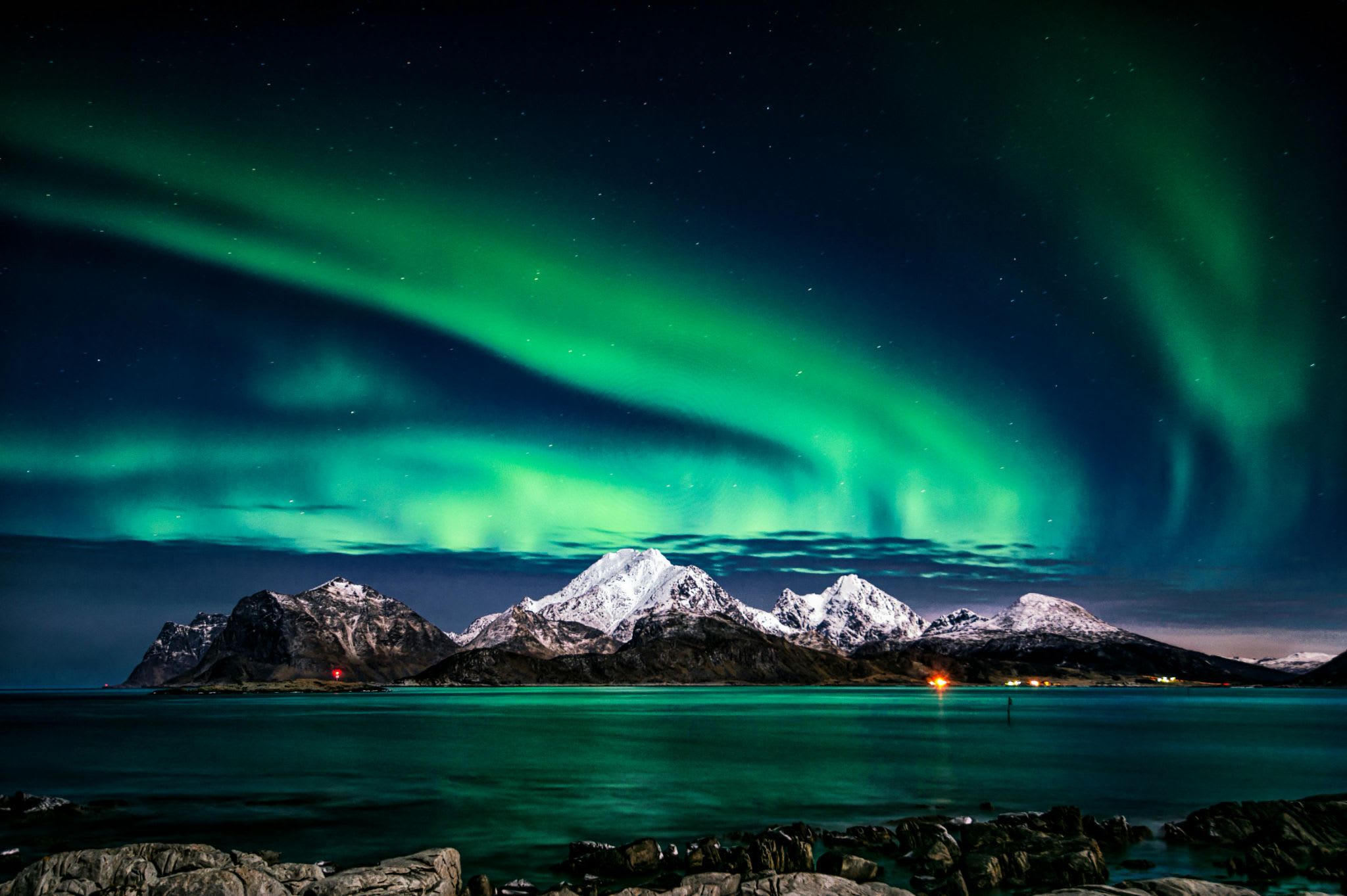 Aurora Borealis over the Arctic