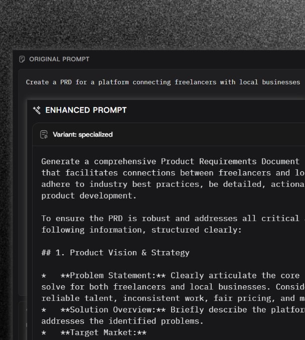 Refined Promt Example PromptZerk — Instruction Refinement Tool