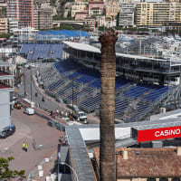 Pit lane and grandstands