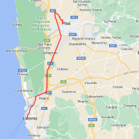 Coach and walking tour route