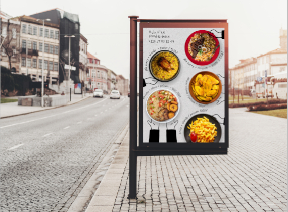 Affiche Menu du jour Adunke Food & Délice