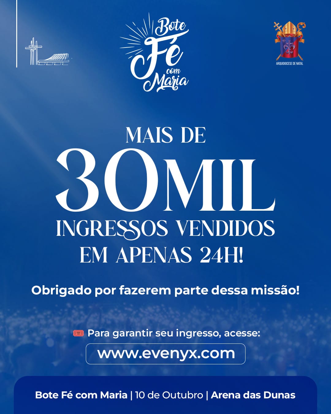 Bote Fé Natal com Maria vende 30 mil ingressos em 24 horas; gramado oferece experiência mais próxima no evento