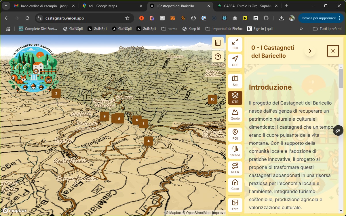 Screenshot del progetto Castagnaro