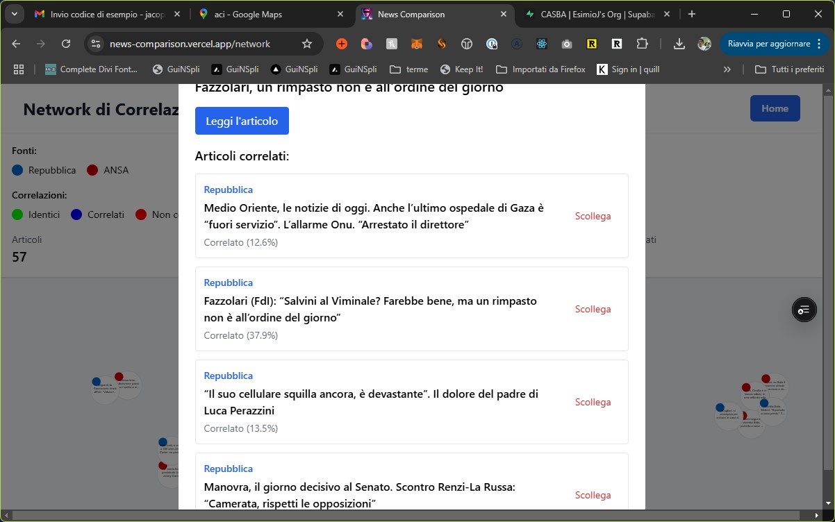 Screenshot di News Comparison