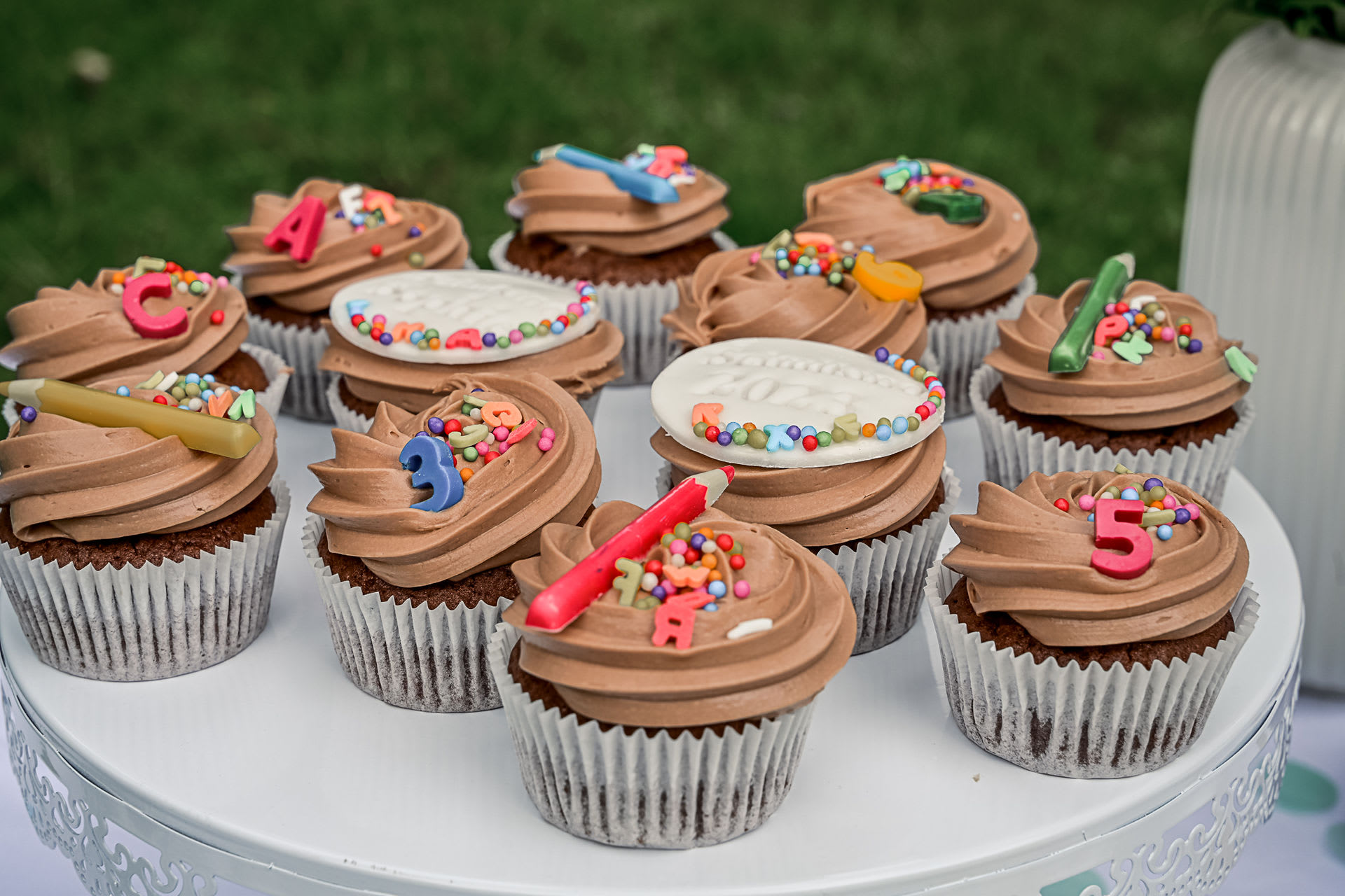 Cupcakes Teller Einschulung