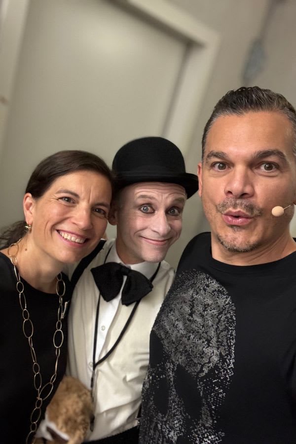 Barbara Burkl Managerin, Pablo Zibes Pantomimer und Marco Miele Magier Mentalist