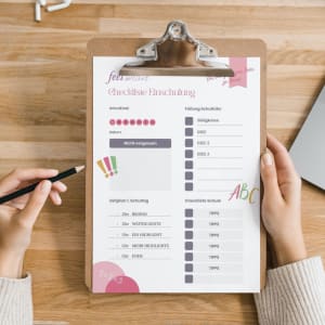 Checkliste für Einschulung bearbeiten