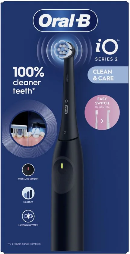 Oral-B iO2 Elektrische Tandenborstel - Night Black - 1 stuk - afbeelding 3