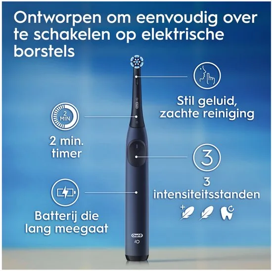 Oral-B iO2 Dark Blue Elektrische Tandenborstel + Reisetui - afbeelding 4