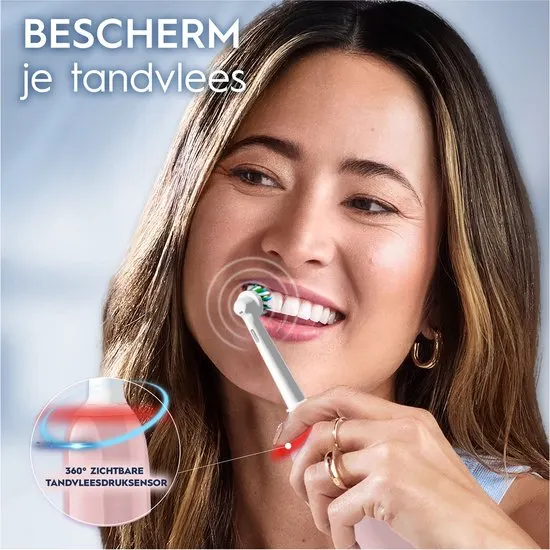 Oral B Pro 3 3900 Duo - Zwart en Roze Elektrische tandenborstel - met extra opzetborstel - afbeelding 4