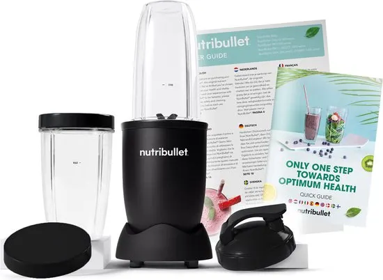 Nutribullet Exclusive Blender - 900 Watt - Smoothie Maker - Incl. To Go Accessoires - Incl. Twee 900 ml Drinkbekers - Bewaardeksel - To Go Deksel - Incl. Drinkring - BPA- en BPS-vrij - Zwart - afbeelding 5