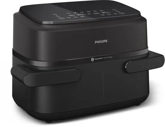 Philips 1000 Series Dual Basket Airfryer - NA150/00 - Dubbele Mand - Flexible Basket - 7.1L - Tot 5 Personen - afbeelding 2