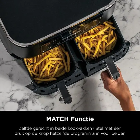 Ninja Foodi AF300EU Dubbele Airfryer XXL - Dubbele Mand - 7.6 Liter - Dual Zone Technologie - afbeelding 4