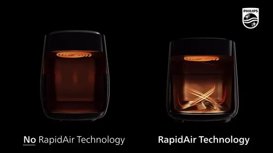 Philips 1000 Series Airfryer - NA120/00 - Draaiknopbediening - 4.2L - Tot 4 Personen - Zwart - afbeelding 2