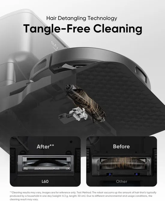 eufy Clean L60 Hybrid SES Robotstofzuiger met dweilfunctie - Robot Vacuum - 5.000 Pa Zuigkracht, Met automatisch leegstation, Bestuurbaar via smartphone - afbeelding 3