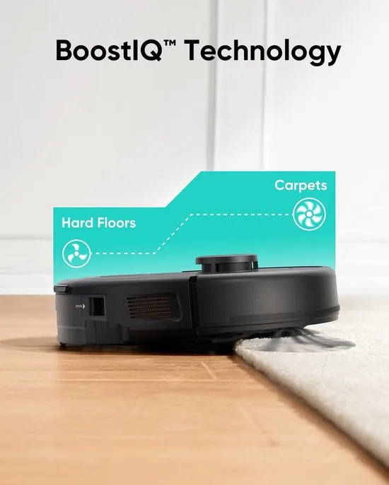 eufy Clean L60 Hybrid SES Robotstofzuiger met dweilfunctie - Robot Vacuum - 5.000 Pa Zuigkracht, Met automatisch leegstation, Bestuurbaar via smartphone - afbeelding 4