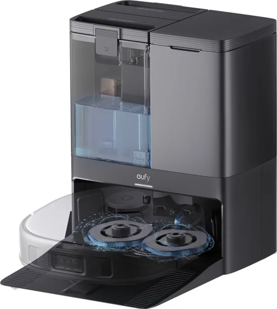 eufy X10 Pro Omni - Complete Robotstofzuiger met dweil en Vervangingssets - Robot Vacuum 8000 Pa zuigkracht - Tapijt detectie AI-obstakel vermijding - Wast en droogt de dwei - Automatisch legen en vullen - afbeelding 3