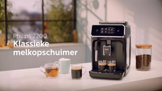 Philips 2200 Series - Espressomachine - 2 Soorten Koffie & Heet water - Melkopschuimer voor Cappuccino - Keramische molen - Volautomatisch - Zwart - EP2220/10 - afbeelding 2