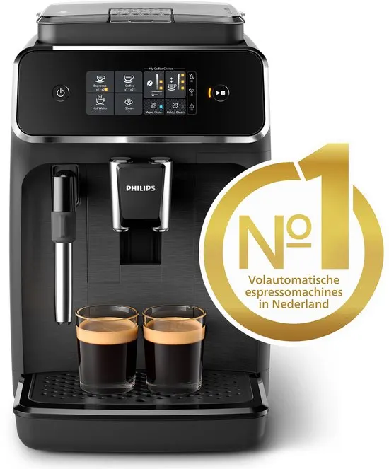 Philips 2200 Series - Espressomachine - 2 Soorten Koffie & Heet water - Melkopschuimer voor Cappuccino - Keramische molen - Volautomatisch - Zwart - EP2220/10 - afbeelding 3