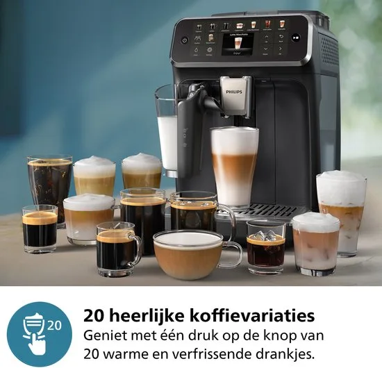 Philips 5500 Series - Espressomachine - 20 Warme & Koude Dranken - LatteGo Melksysteem - 40% Stiller - QuickStart - AquaClean Filter - Volautomatisch - Zwart - EP5541/50 - afbeelding 2