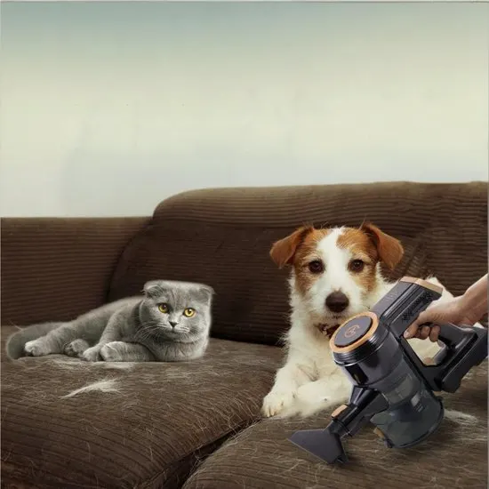 AG4200 Steelstofzuiger Draadloos - Premium Gold - Stofzuiger Zonder Zak - Geschikt voor Dierenharen - Krachtig - Kruimeldief - Draadloze Stofzuigers - Steelstofzuigers - Kruimelzuiger - Compact & Licht - LED verlichting Zuigmond - afbeelding 3