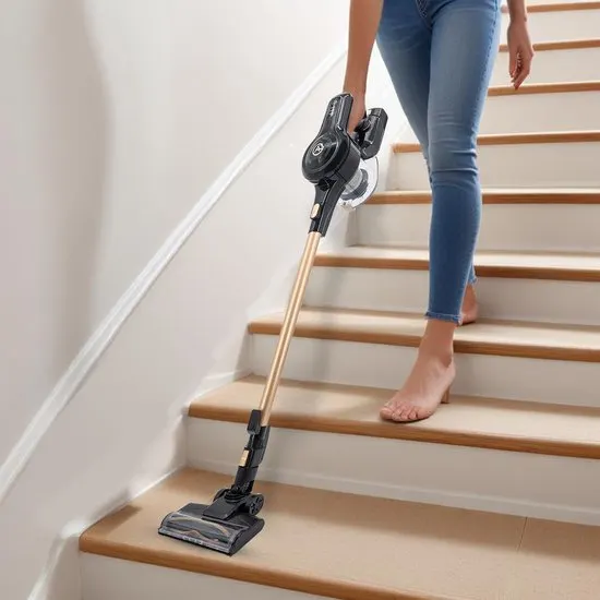 AG4400 Steelstofzuiger Draadloos - Lichtgewicht - Geschikt voor Dierenharen- Krachtig -Kruimeldief- Draadloze Stofzuigers - Steelstofzuigers - Kruimelzuiger - Compact & Licht - Zwart - afbeelding 3