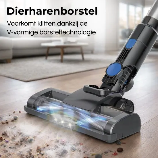 MYBOT E6 Advanced - Steelstofzuiger met Dweilfunctie - 250W - 20Kpa - 3 Zuigniveaus - Vacuum Cleaner - Steelstofzuiger Draadloos - Zonder Zak - Op Accu - Kruimeldief - afbeelding 2