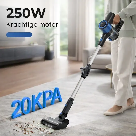 MYBOT E6 Advanced - Steelstofzuiger met Dweilfunctie - 250W - 20Kpa - 3 Zuigniveaus - Vacuum Cleaner - Steelstofzuiger Draadloos - Zonder Zak - Op Accu - Kruimeldief - afbeelding 4