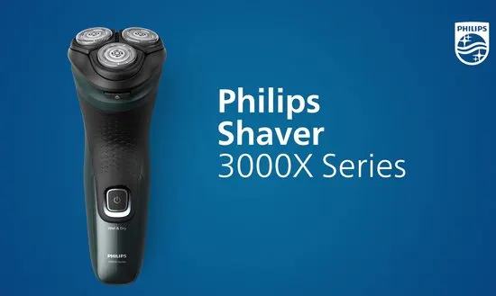 Philips Shaver 3000X Series X3003/00 - Elektrisch scheerapparaat – met trimmer – mannen - Blauw - afbeelding 2