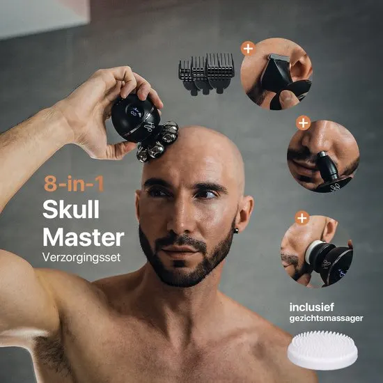 Scheerapparaat Mannen 8-in-1 – Skull Master Pro - Hoofd Scheerapparaten – Head Shaver - Elektrische Shaver - Brothers in Style - afbeelding 4