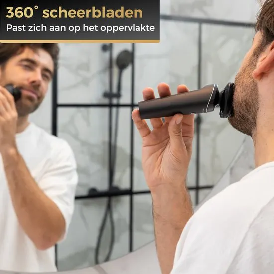 Wellshave 4 in 1 Scheerapparaat Mannen - Met Trimmer & Neustrimmer - Elektrisch Scheerapparaat- Nat en droog - Scheerapparaten - Scheren - Baardtrimmer - afbeelding 4