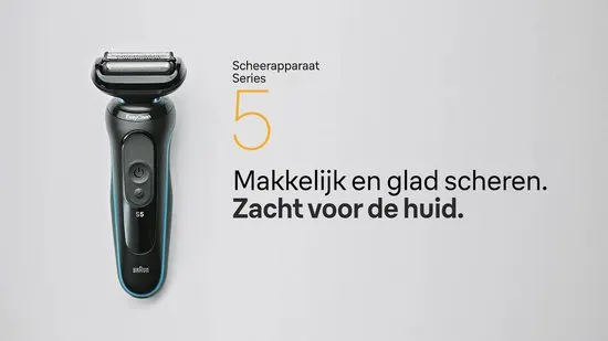 Braun Series 5 Elektrisch Scheerapparaat - Tot 50 min - +2 Opzetstukken - 52-A1650S - Azure - afbeelding 2