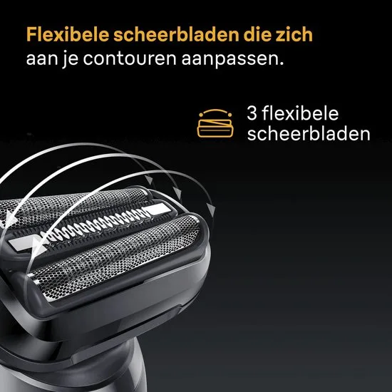 Braun Series 5 Elektrisch Scheerapparaat - Tot 50 min - +2 Opzetstukken - 52-A1650S - Azure - afbeelding 3